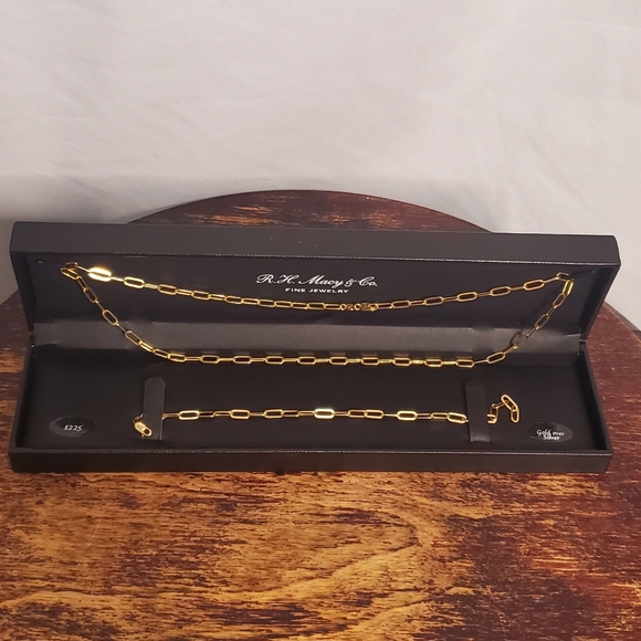 Macy's Jewelry Rh Macy Co Fine Jewelry Goldplated 2pc Paperclip